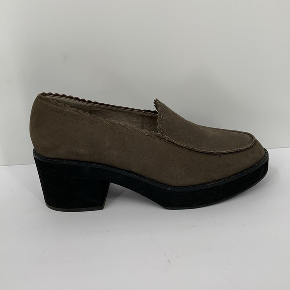Eileen Fisher Harria loafers chunky platform gray black heel slip-on new 9.5 - Picture 1 of 6
